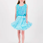 Angel's Face Gonna in Tulle Azzurra per Bambine