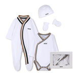 Boss Kids Set Regalo Bianco per Neonati