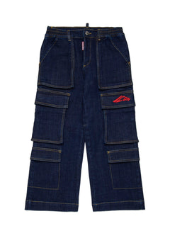 Dsquared2 Kids Jeans Cargo Denim per Bambini