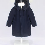 Le Coconnè Cappotto Blu con Cappuccio per Neonati