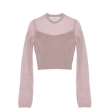 Pinko Kids Maglia Crop a Maniche Lunghe per Bambine