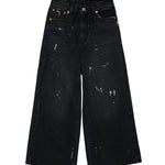 Maison Margiela Kids Pantalone in Denim Nero Unisex