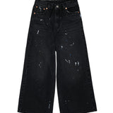 Maison Margiela Kids Pantalone in Denim Nero Unisex