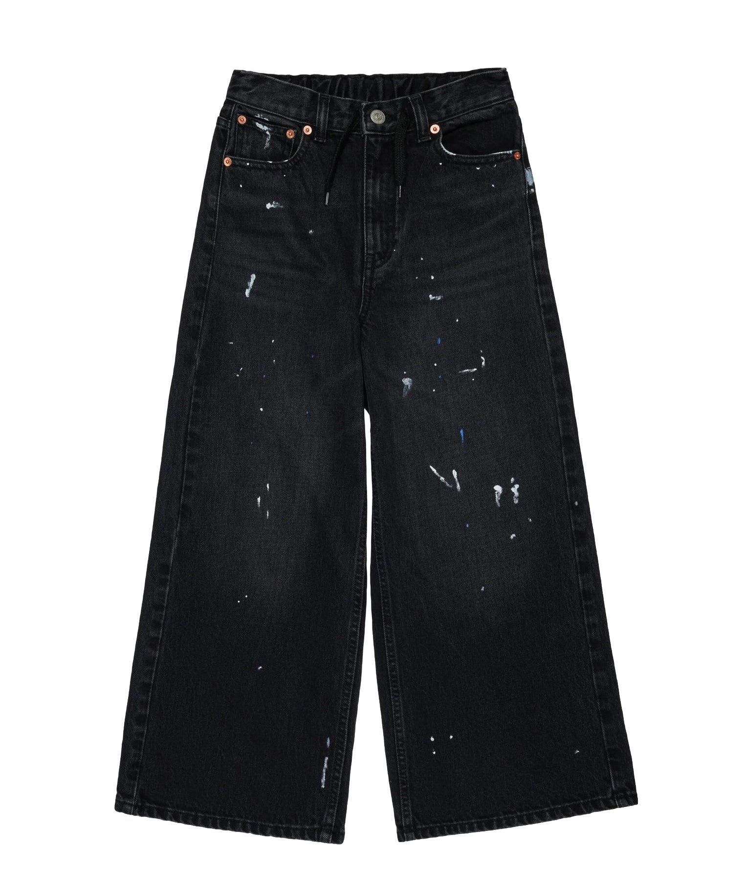 Maison Margiela Kids Pantalone in Denim Nero Unisex