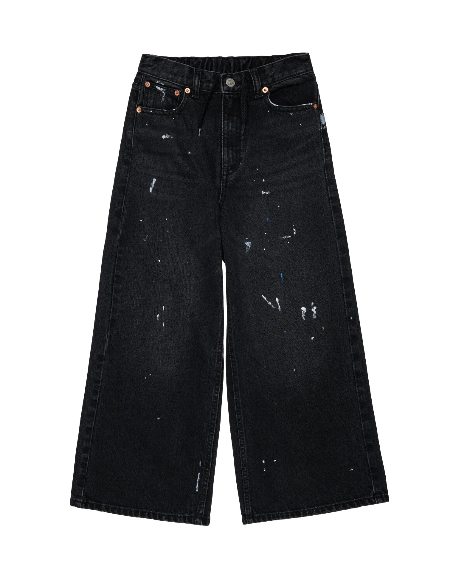 Maison Margiela Kids Pantalone in Denim Nero Unisex