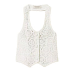 Twinset Kids Gilet Bianco in Pizzo per Bambine