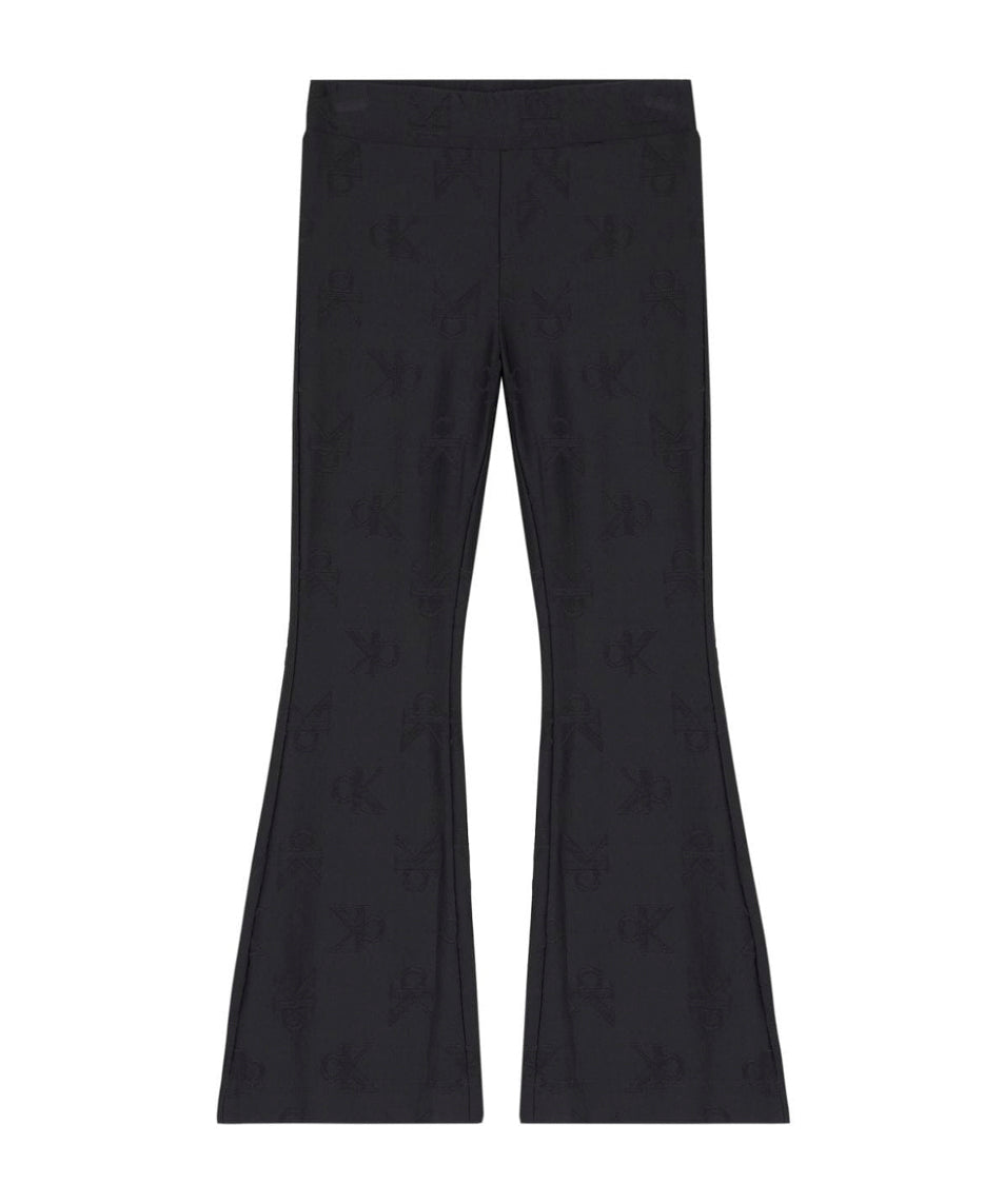 Calvin Klein Kids Leggings Neri Svasati per Bambine