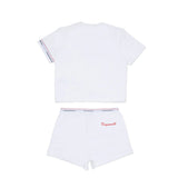 Dsquared2 Kids Pigiama Bianco con Banda Elasticizzata per Bambine