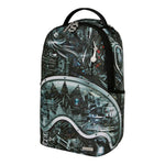 Sprayground Kids Zaino Think On It Unisex Grigio e Nero con Stampa Meccanica Robot e Shark Mouth