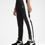 Puma Kids Pantalone Nero con Dettagli Bianchi a Contrasto per Bambine