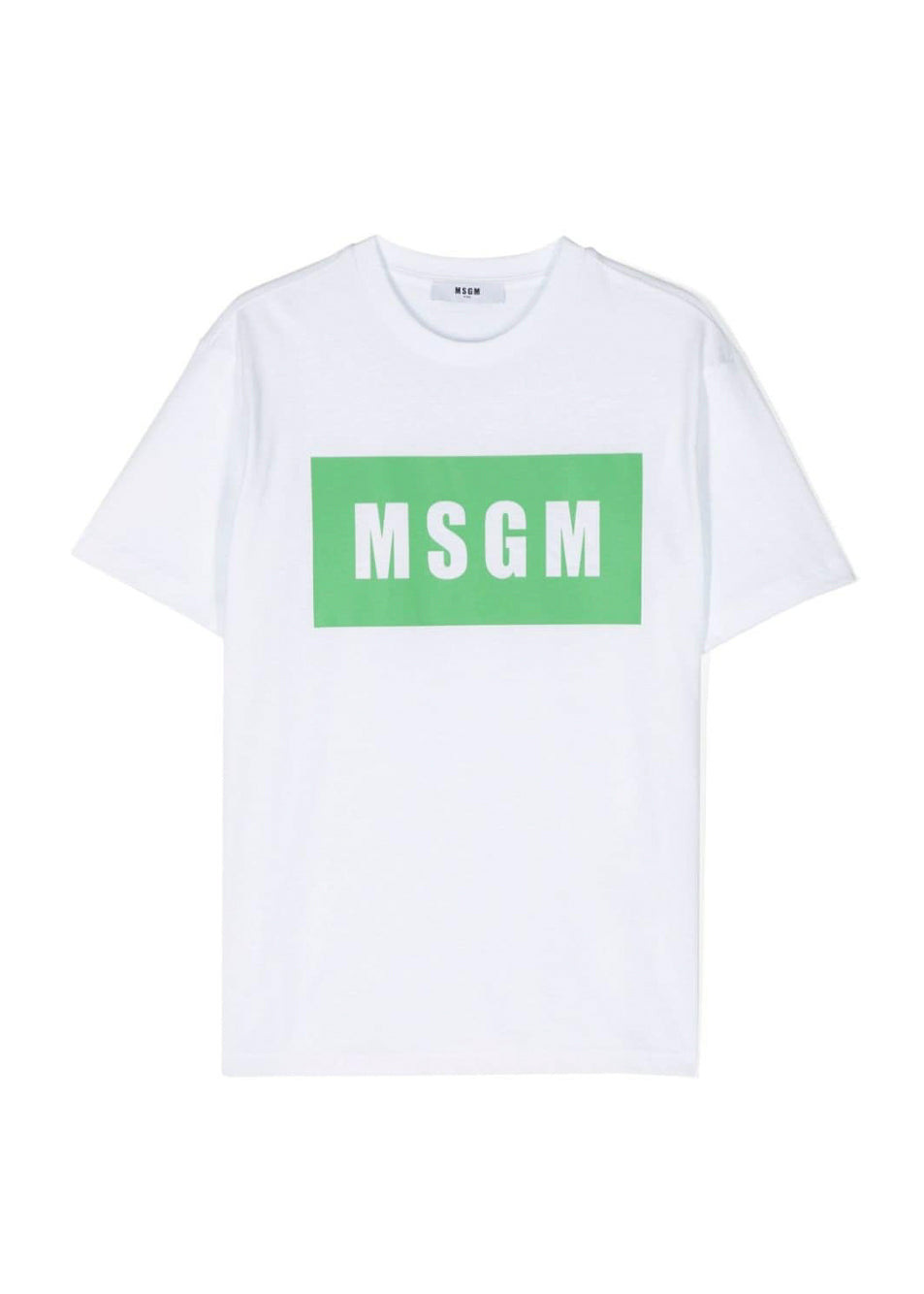 MSGM Kids T-Shirt Bianca con Logo per Bambini
