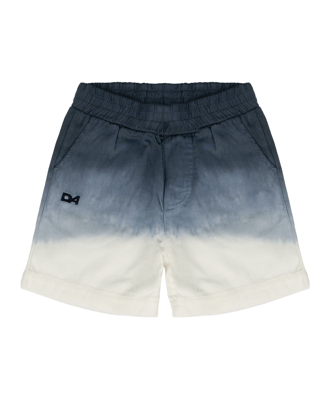 Daniele Alessandrini Kids Short Navy Dissolvenza con Logo per Neonati
