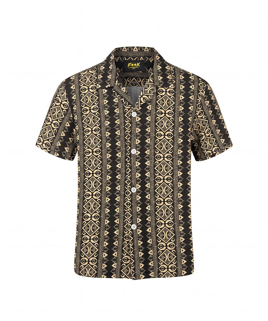 F**K Kids Camicia Fantasia Oro per Bambini
