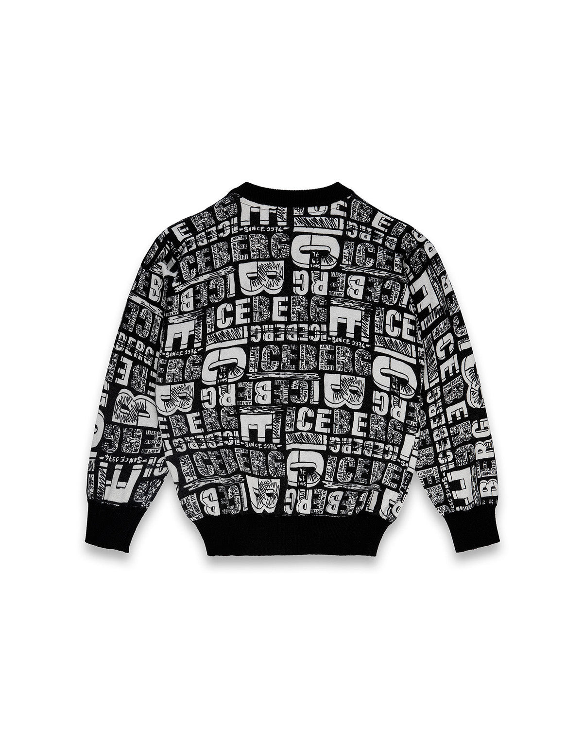Iceberg Kids Felpa Girocollo con Motivo Multilogo per Bambini