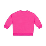 Moschino Kids Felpa Girocollo Fucsia con Stampa per Neonate