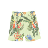 Roberto Cavalli Kids Bermuda Verde Lime a Fantasia per Neonati