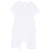 Moschino Kids Pagliaccetto Bianco con Logo Teddy Bear per Neonati