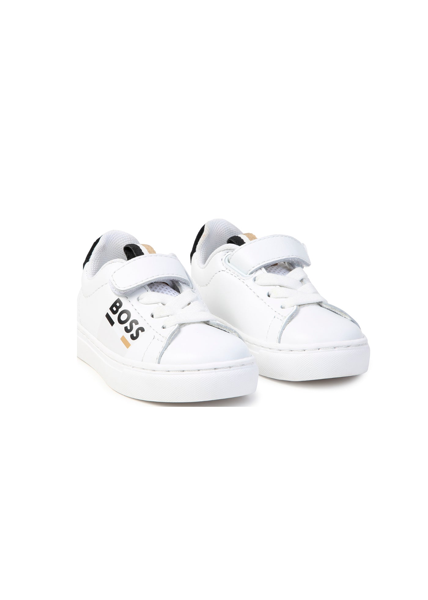 Boss Kids Sneakers Bianche con Strappi con Logo per Neonati