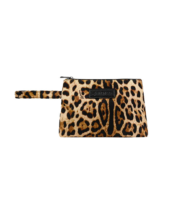 4giveness Kids Mini Pochette Fantasia Leopardato con Logo per Bambine
