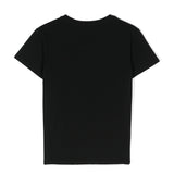 Pinko Kids T-shirt Nera con Decorazione Cristalli