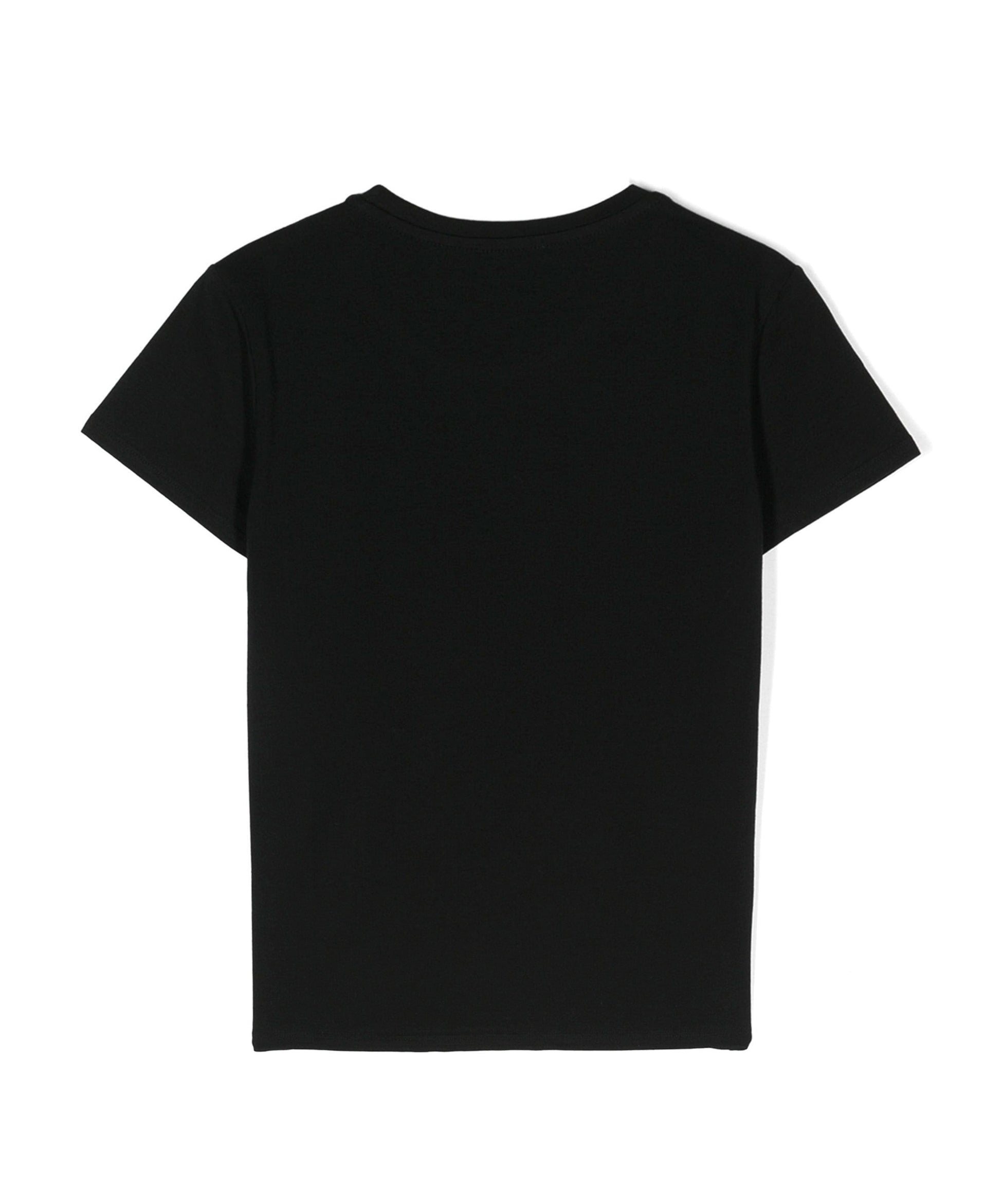 Pinko Kids T-shirt Nera con Decorazione Cristalli