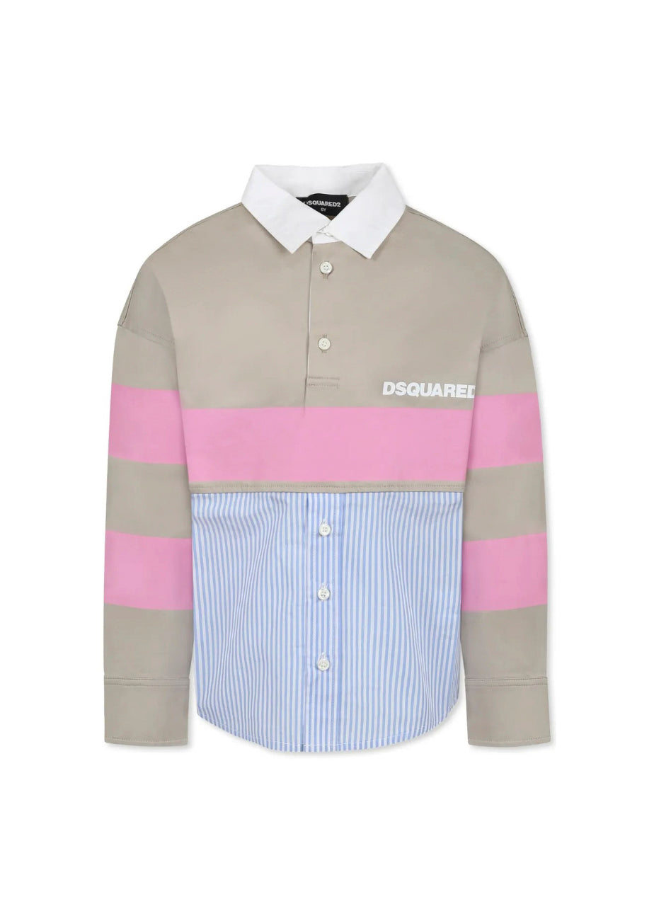 Dsquared2 Kids Polo with color-block design
