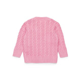 Diesel Kids Pink Cable Knit Sweater for Baby Girls