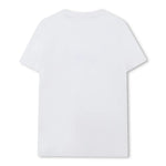 Boss Kids T-shirt Bianca con Stampa per Bambini (retro)