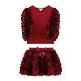 Angel's Face Kids Set Completo Bordeaux con Rose 3D per Bambine