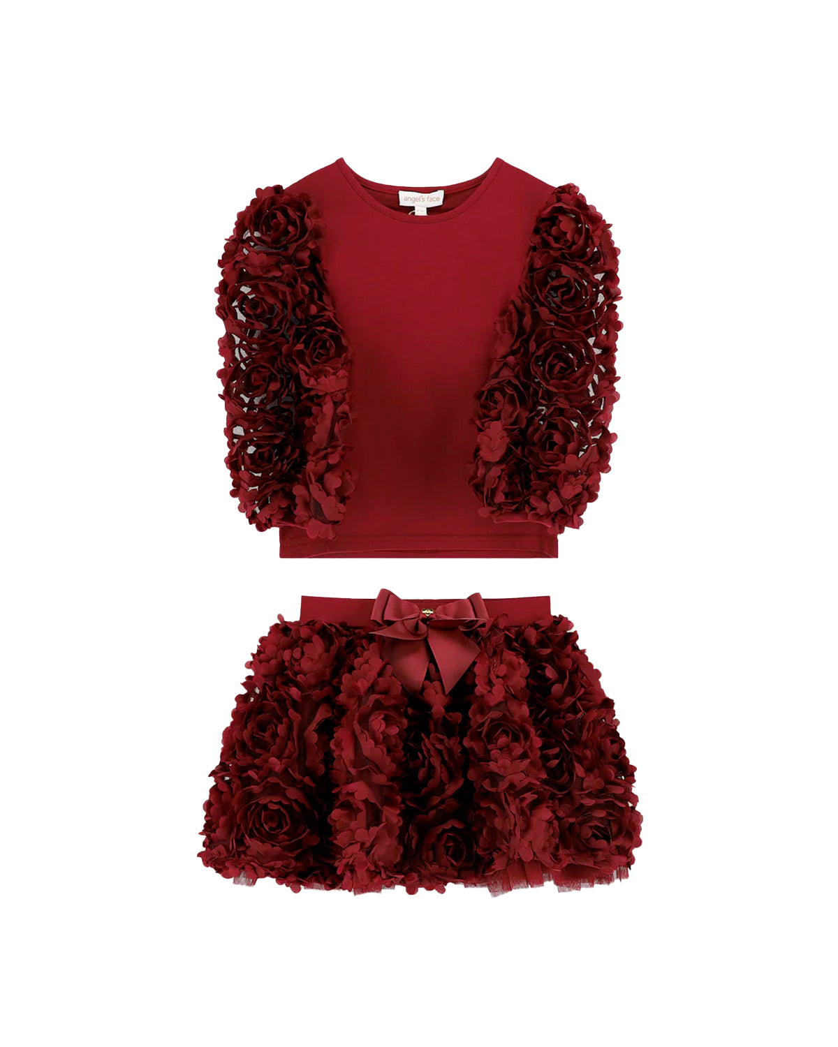 Angel's Face Kids Set Completo Bordeaux con Rose 3D per Bambine