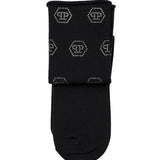 Philipp Plein Kids Calzino Nero con Strass Logo per Bambine