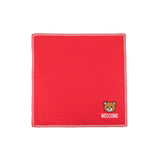 Moschino Kids Coperta Rossa con Intarso Teddy Bear per Neonati