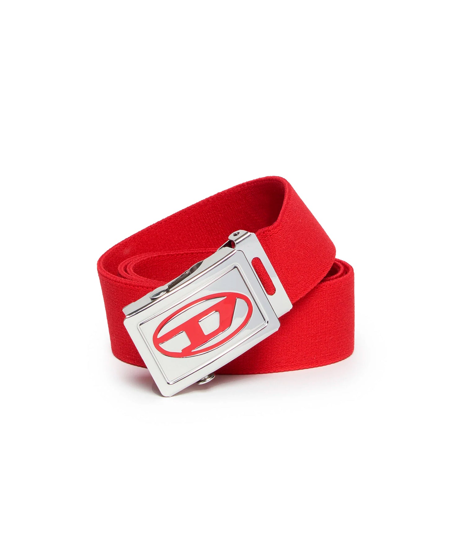 Diesel Kids Cintura in Nastro Rossa con Placca Logo per Neonati 2