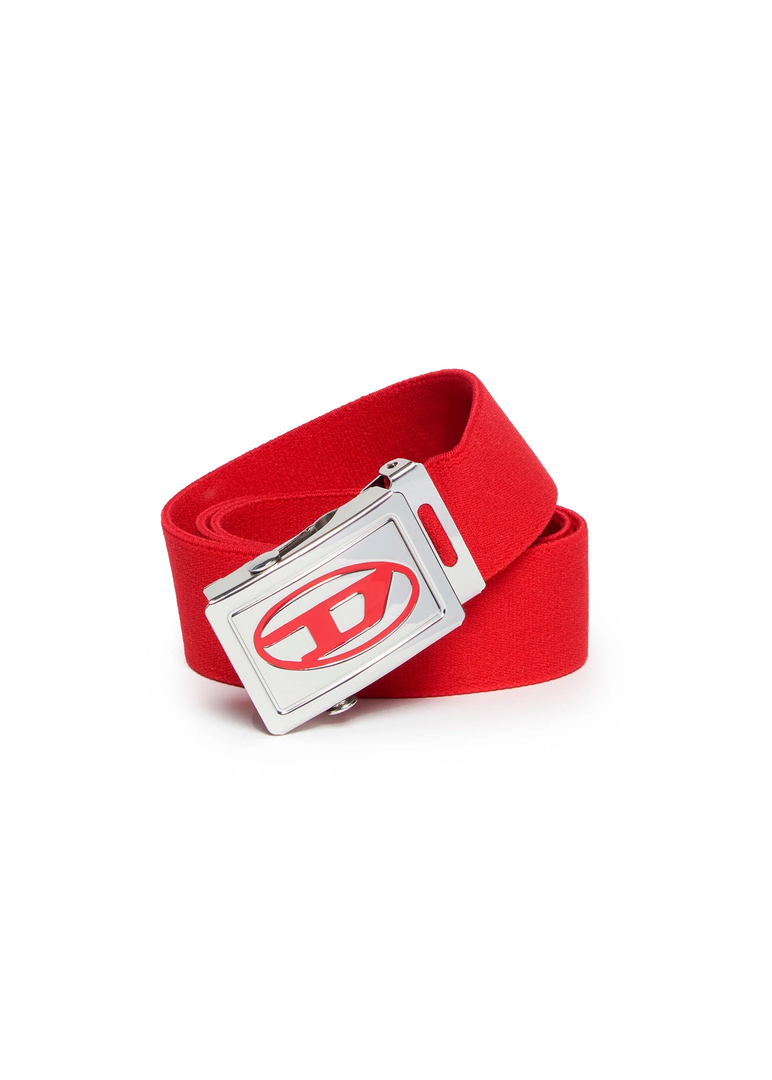 Diesel Kids Cintura in Nastro Rossa con Placca Logo per Neonati 2