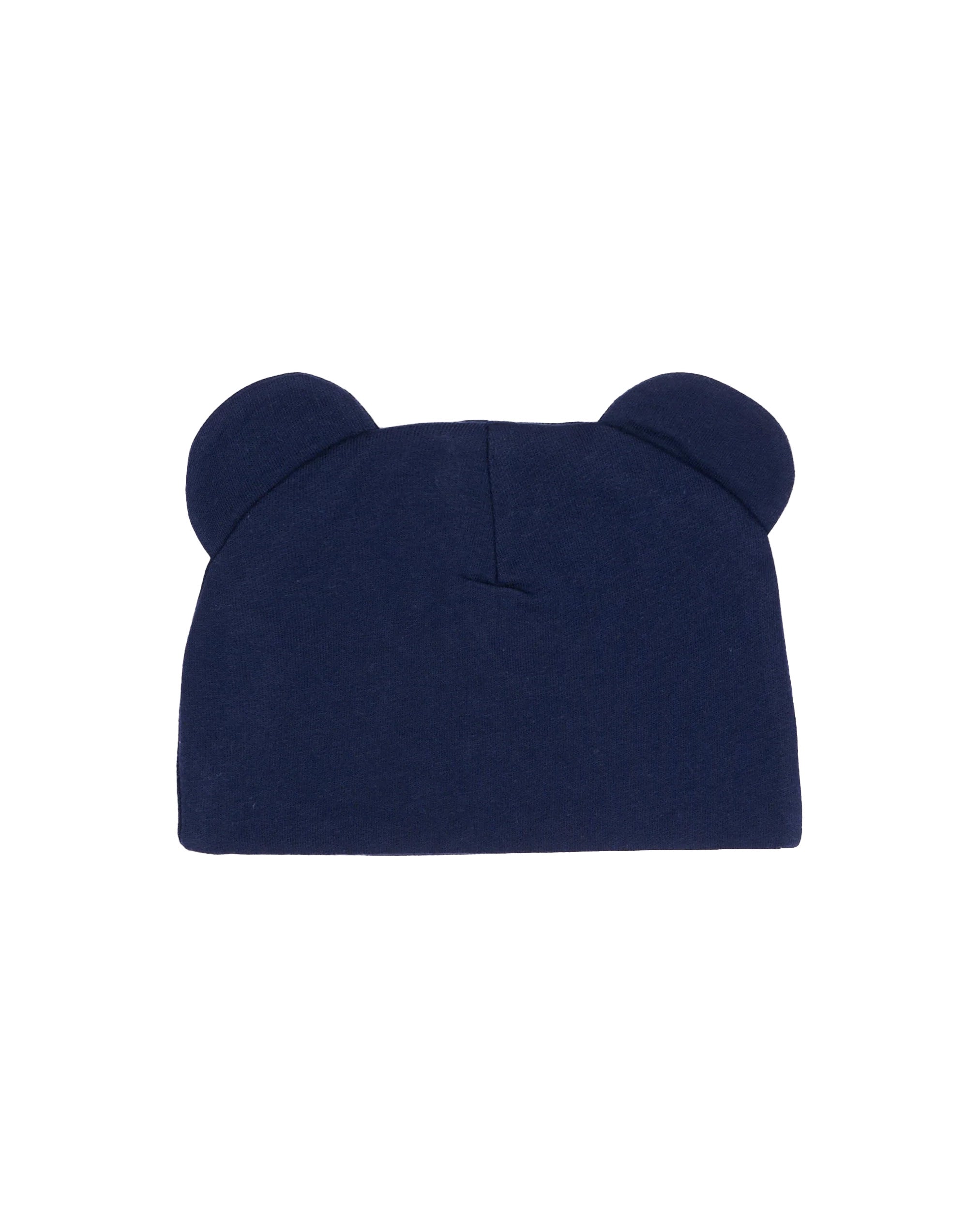 Moschino Kids Cappello Blu Navy con Stampa Teddy per Neonati