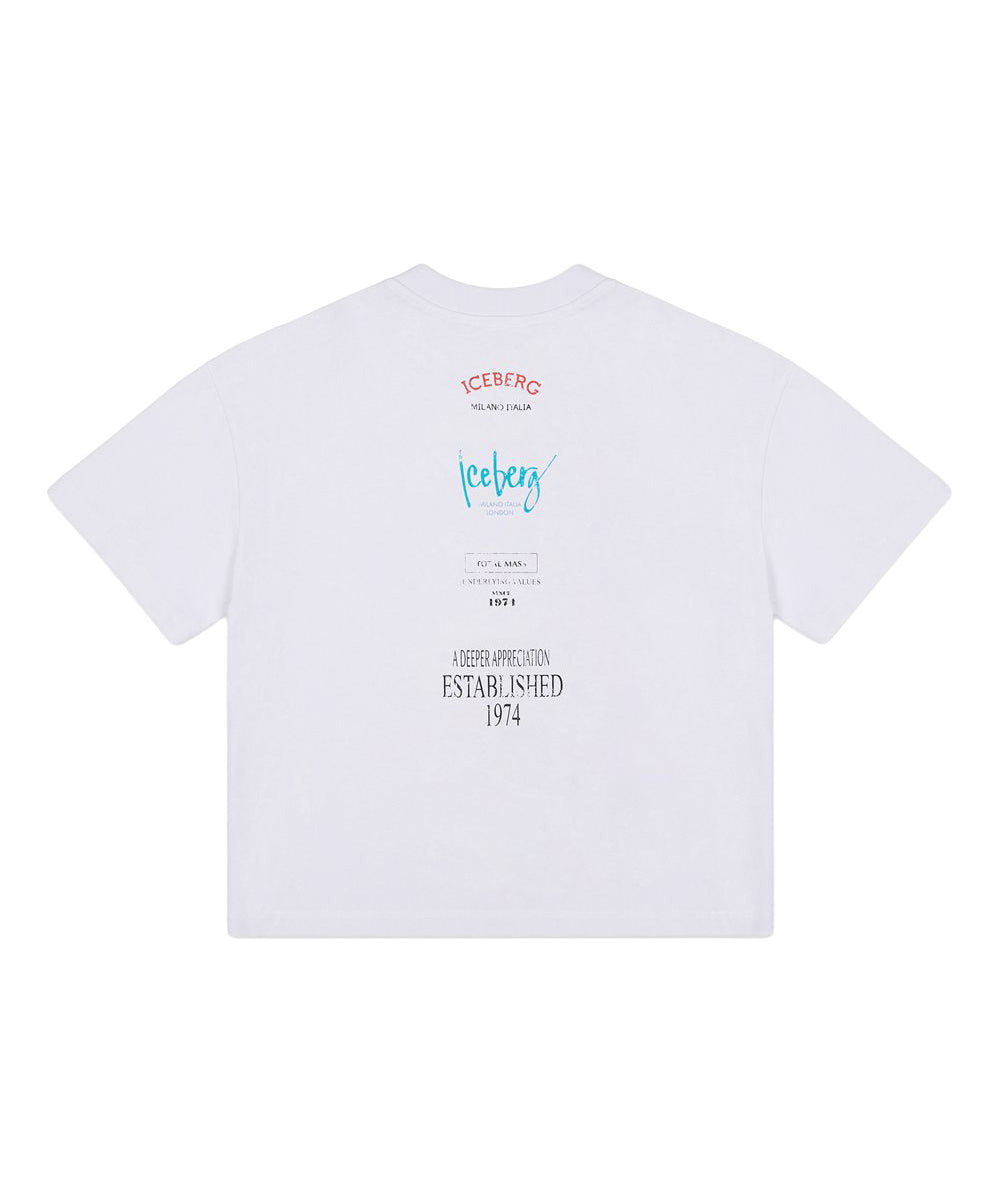 Iceberg Kids Bianco con Stampa Logo per Bambini