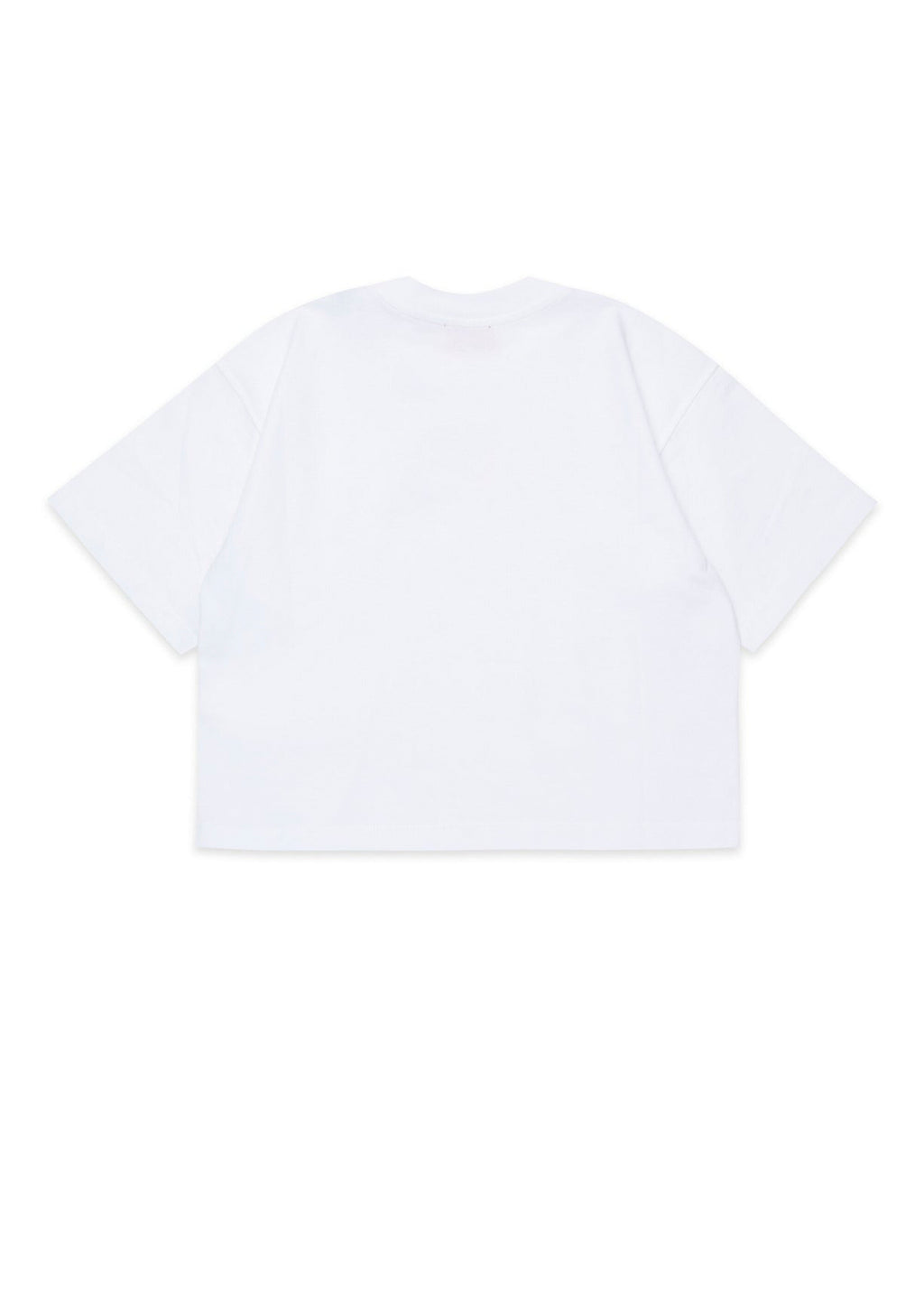 Diesel Kids T-Shirt Bianca Boxy con Oval D per Bambine (retro)