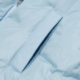 Diesel Kids Piumino Cropped Azzurro con Cappuccio e Logo Oval per Bambine