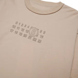 Maison Margiela Kids T-Shirt Nocciola con Logo Unisex