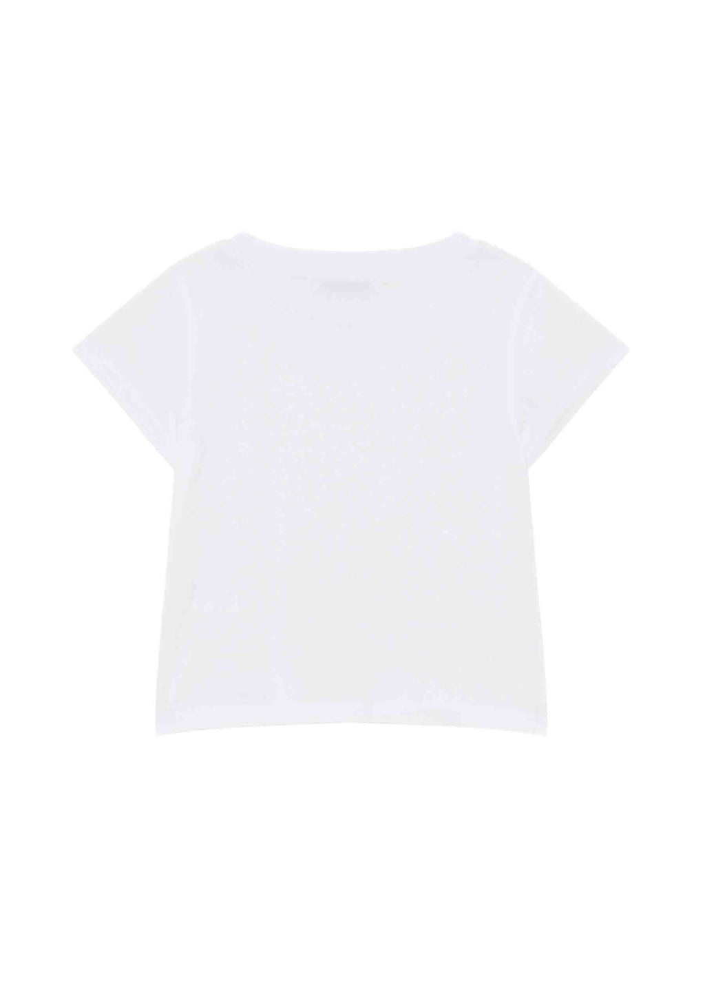 Patrizia Pepe T-Shirt Bianca con Logo per Bambine