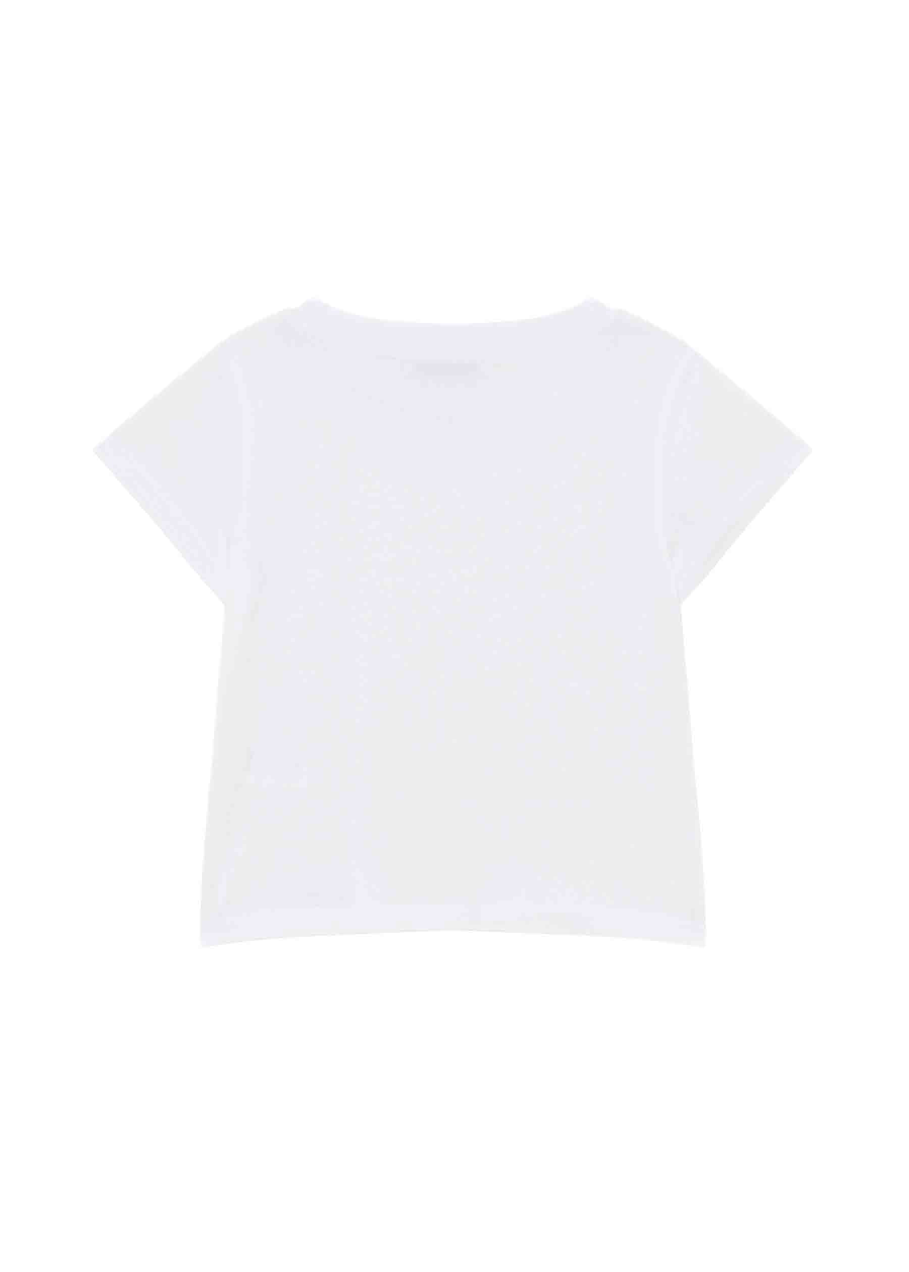 Patrizia Pepe T-Shirt Bianca con Logo per Bambine