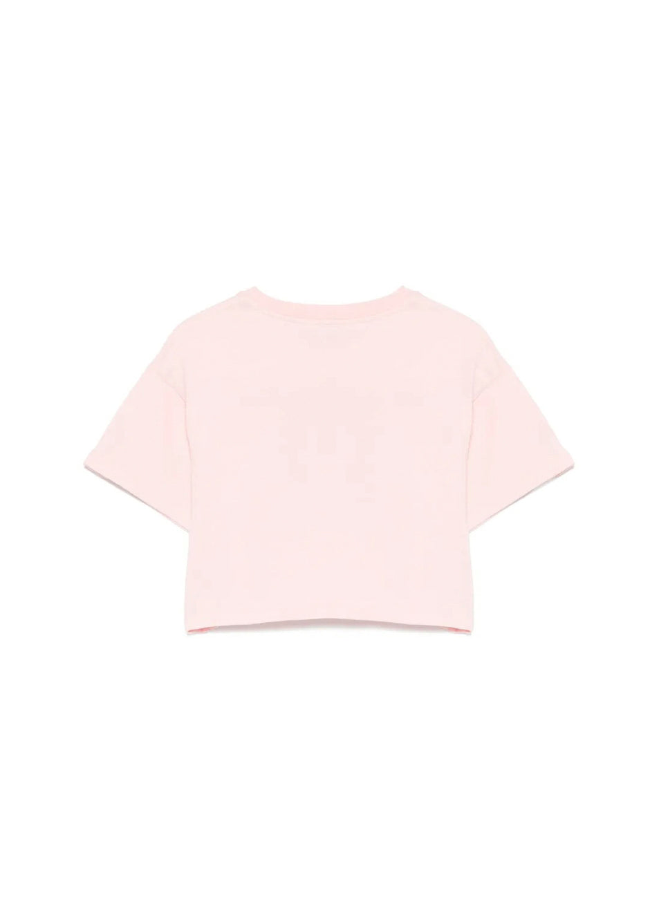 Moschino Kids T-shirt Crop Rosa con Stampa Toy per Bambine