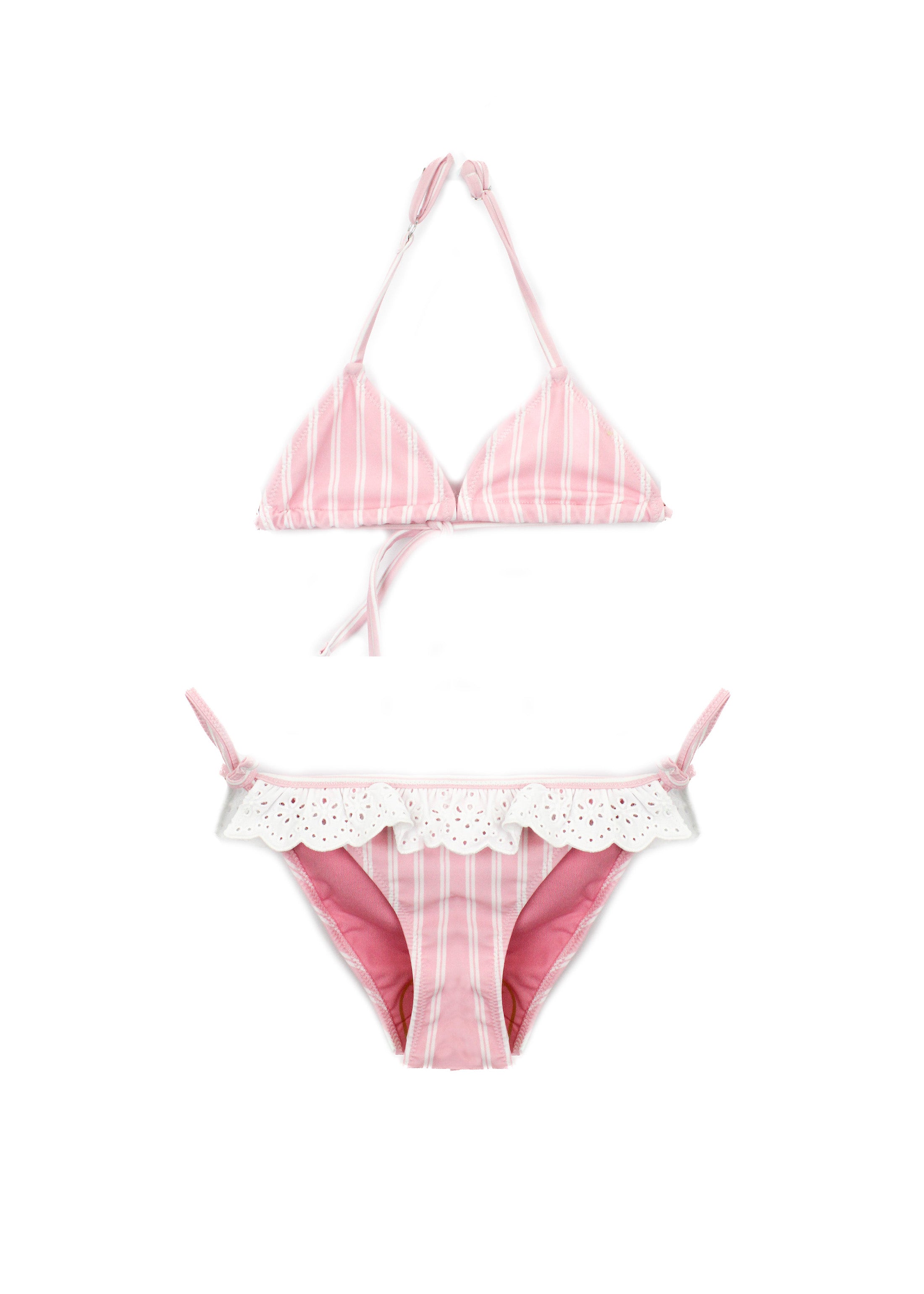4Giveness Costume Bikini Rosa a Righe per Bambine