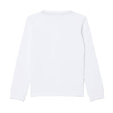 Lacoste Kids T-Shirt a Maniche Lunghe Bianco con Logo Unisex