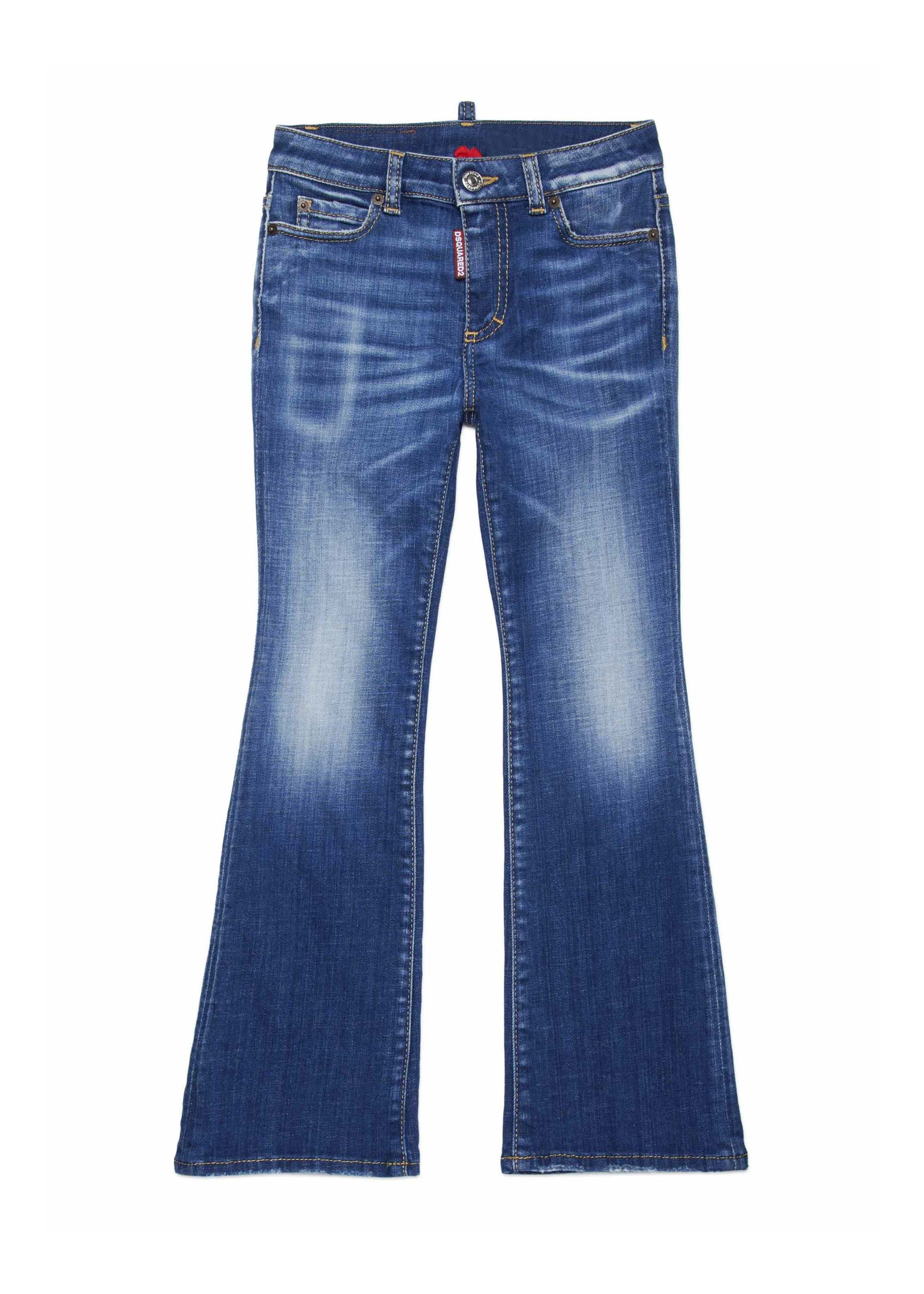Dsquared2 Kids Jeans Denim Bootcut Flare Twiggy per Bambine