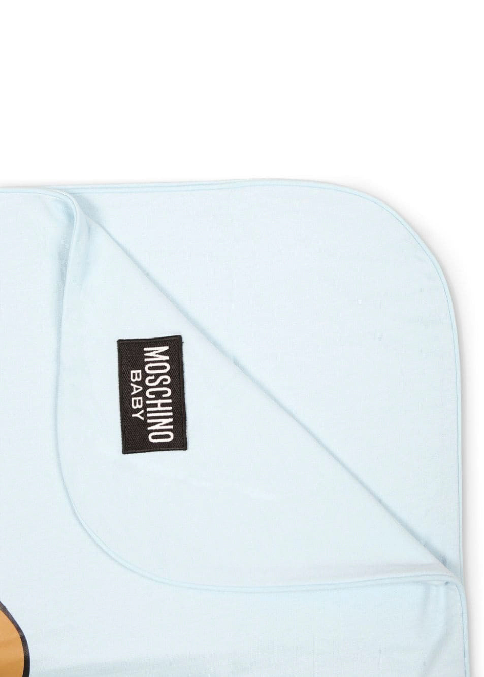 Moschino Kids Coperta Celeste con Teddy Bear per Neonati