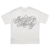 ArtSuperMoney Kids T-Shirt Bianco Stampa Cani con Strass per Bambini