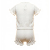Blumarine Kids Completo Panna con Logo per Neonata