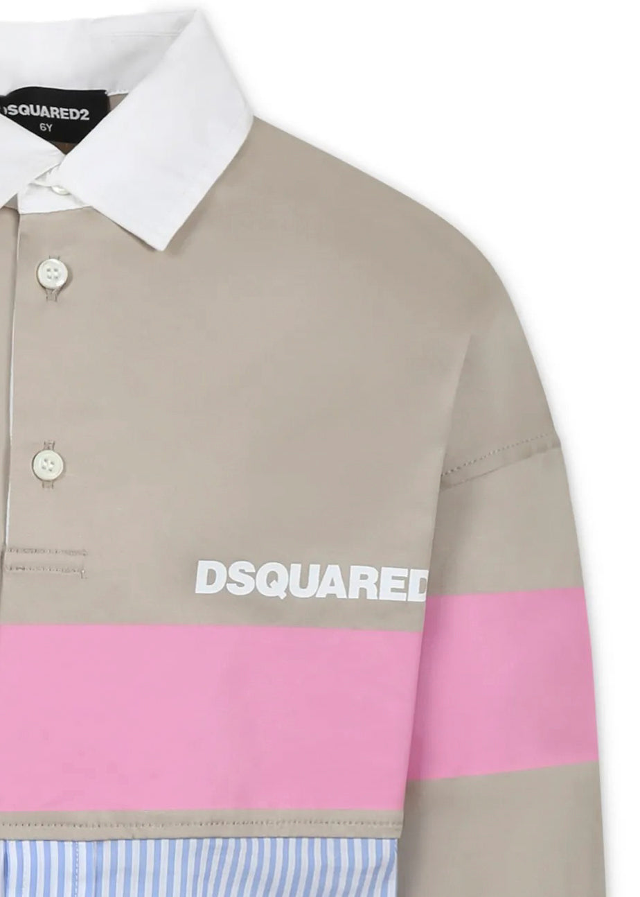 Dsquared2 Kids Polo with color-block design