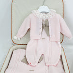 Marlù Completo Rosa/Tabacco per Neonate